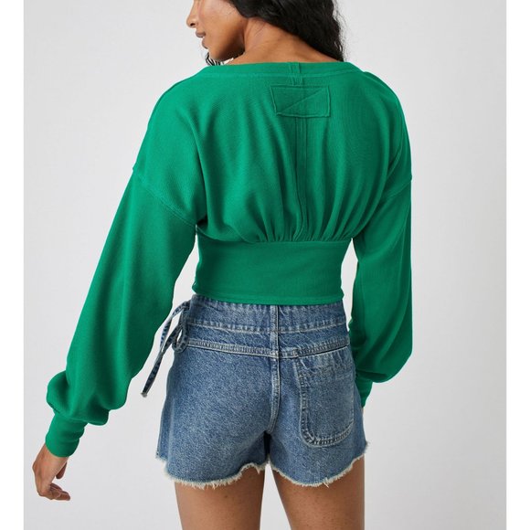 NWT FREE PEOPLE All Nighter Tee / Golf Green - Picture 7 of 9